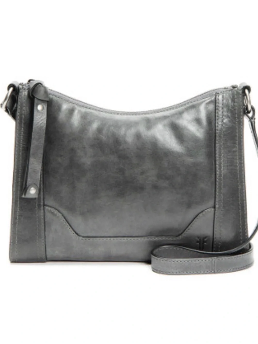 Frye Melissa Charcoal Gray Leather Crossbody Bag